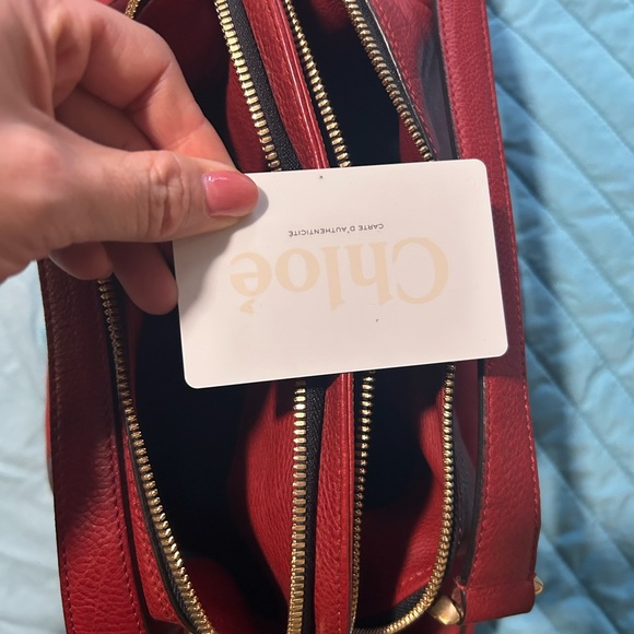 S O L D !   🌹 Authentic Chloe Red Leather - with authentication card. - Picture 10 of 14